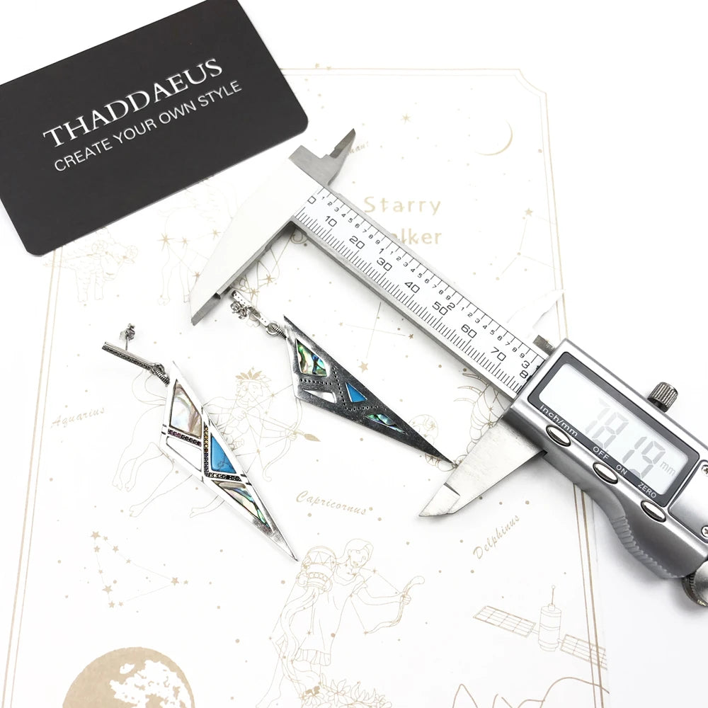 Earrings Triangle,Americans Fine Jewelry For Women New Summer Sterling Silver 925 Turquoise Ear Gift Powerful Lucky Charm