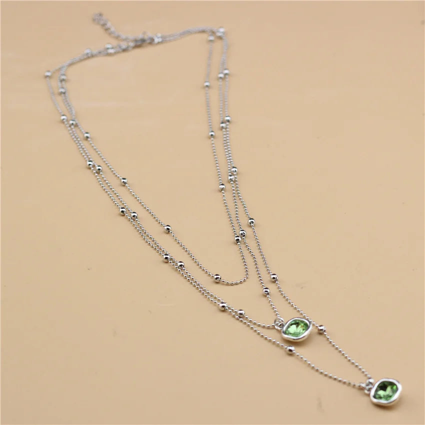 Fashion Bride Wedding Jewelry Set Multilayer Choker Chain Necklace For Girls Student Women Lover Gifts Accessories