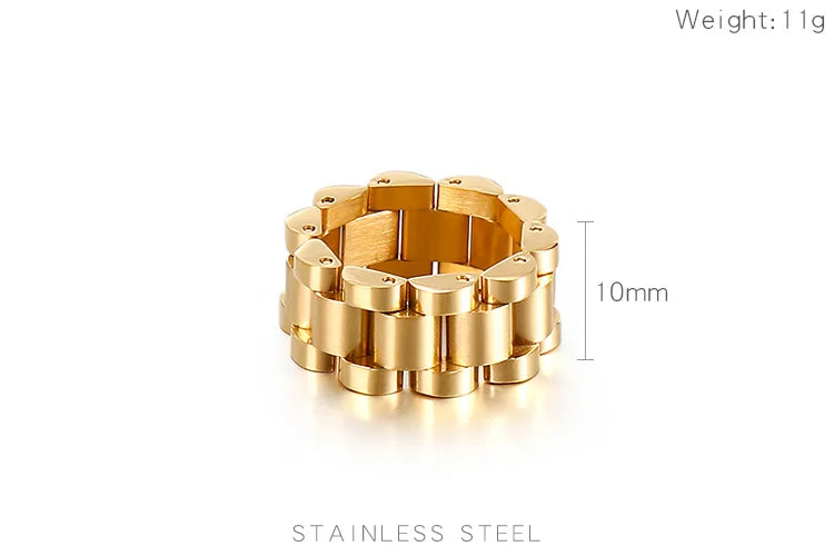 Stainless Steel Ring Speedometer Wedding Party Fashion Rings Bike Chain Link Men Finger Rings Jewelry Gift