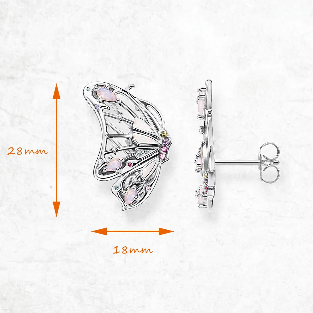 Earrings Butterfly Stylish Gift For Women New Bohemia Fine Jewelry In 925 Sterling Silver