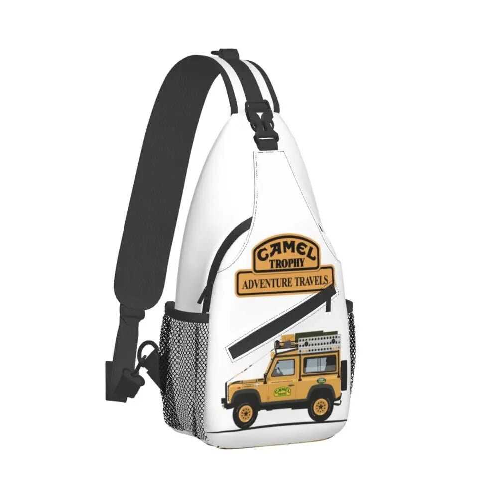 حقيبة ظهر مخصصة للرجال من Camel Trophy Defender 110 Sling Chest Bag Crossbody Shoulder Backpack للسفر اليومي