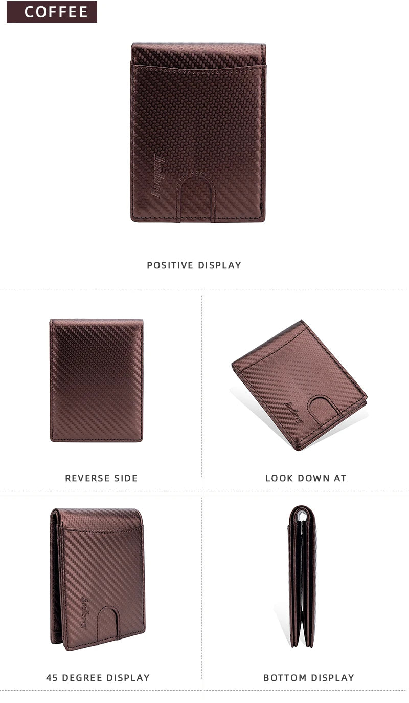 Engraving New Men Wallets RFID Card Holder Simple Slim Male Wallet Small Credit Card Cover Man Purses