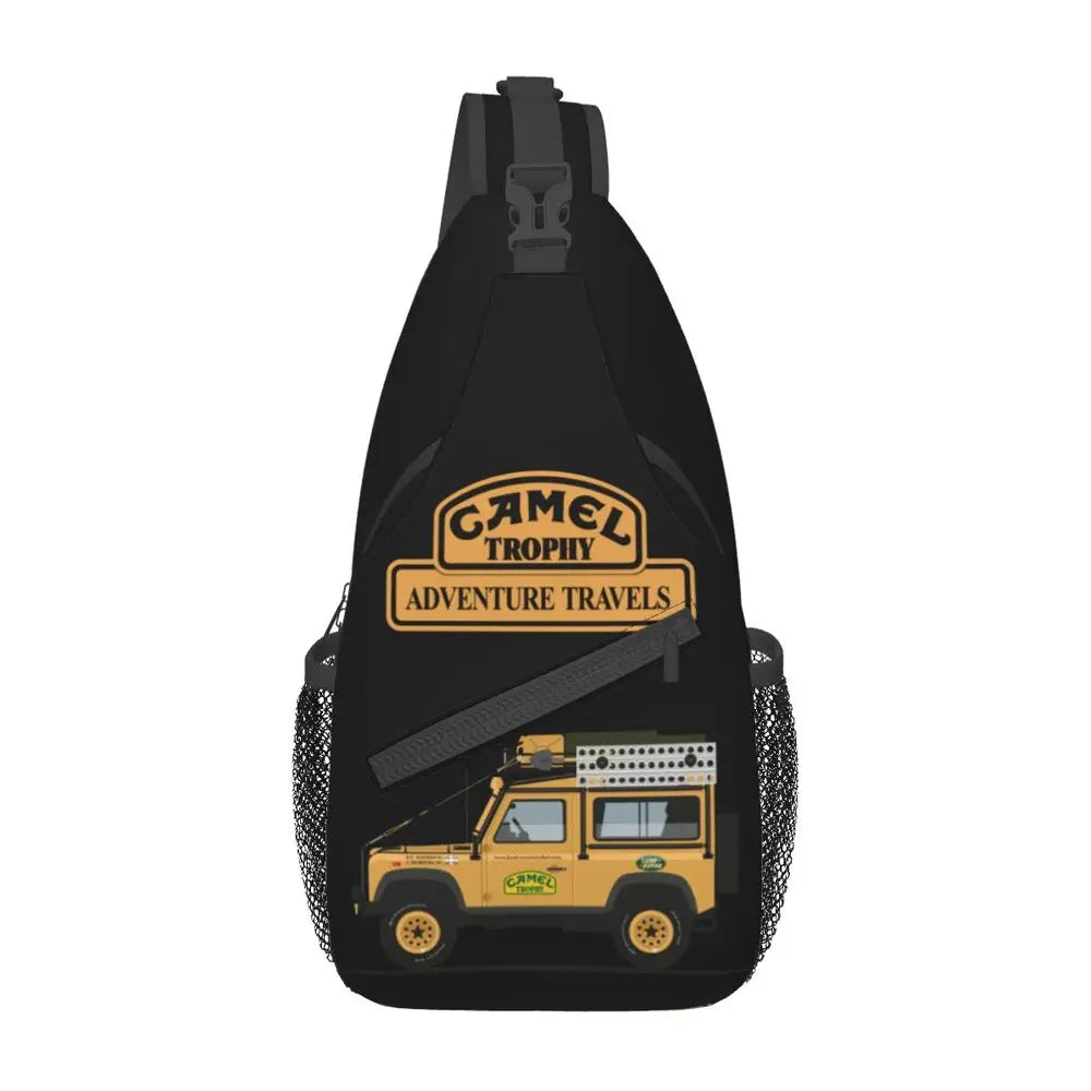 حقيبة ظهر مخصصة للرجال من Camel Trophy Defender 110 Sling Chest Bag Crossbody Shoulder Backpack للسفر اليومي