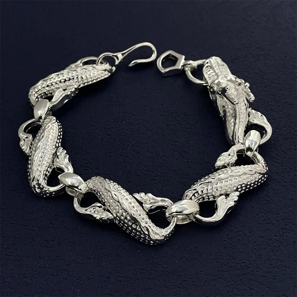 S925 sterling silver bracelet white dragon classic  fashion wedding party gift jewelry