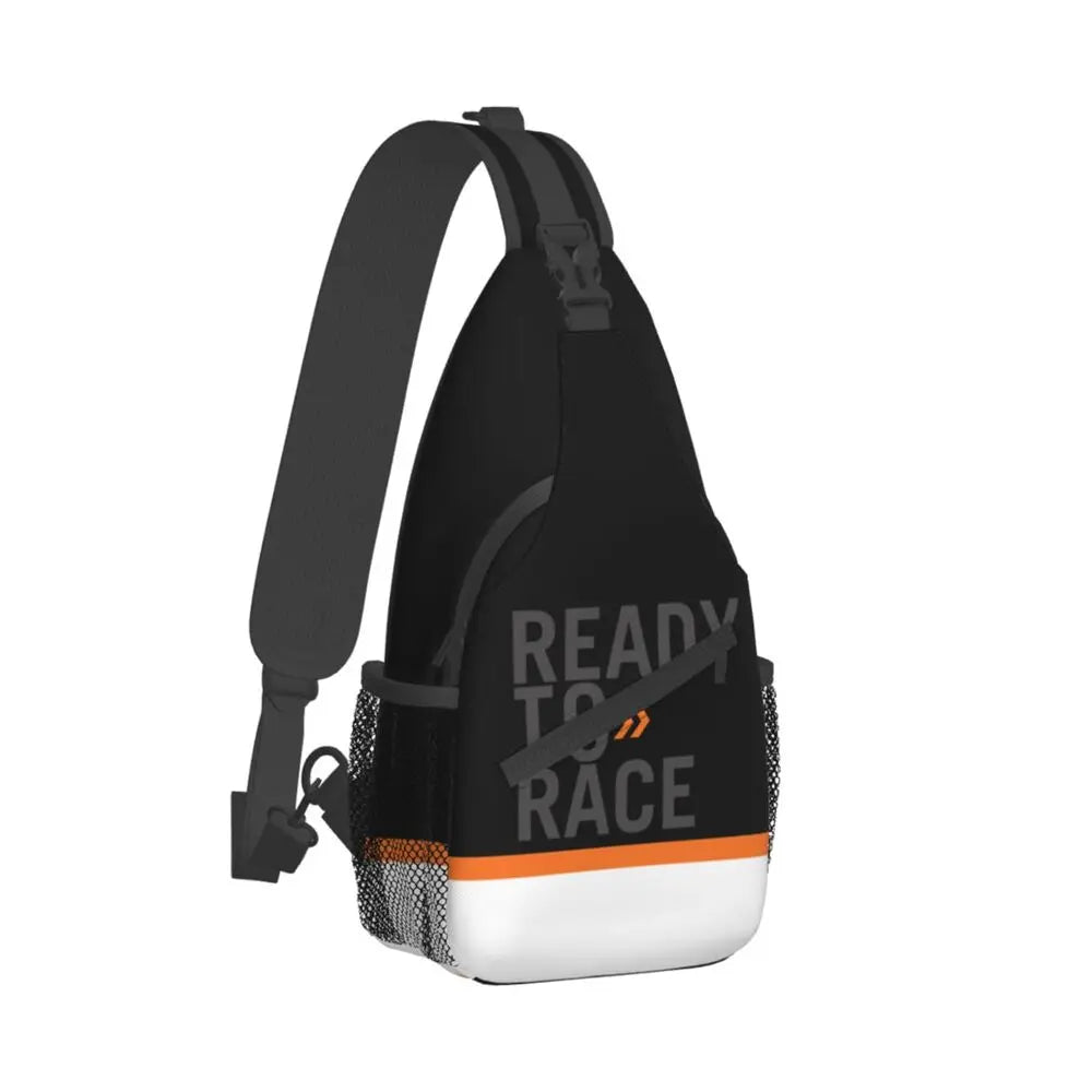 Racing Sport Motorcycle Rider Ready To Race Sling Crossbody Backpack Men Shoulder Chest Bags for Traveling