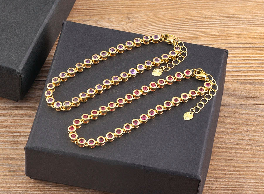 6 Colors Shiny Crystal Bracelet For Women Rhinestone Zircon Charm Wrist Adjustable Bangles Girls Exquisite Jewelry Gift