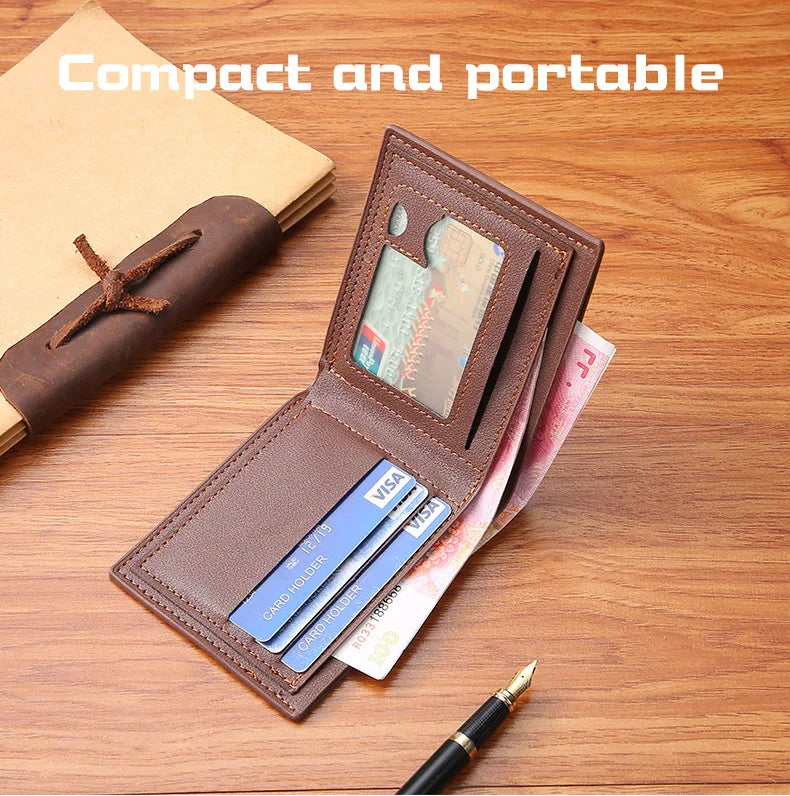 2024 New Men Short Wallet Korean Version Horizontal Ribbon Contrasting Wallet Fashion Student Wallet for Women