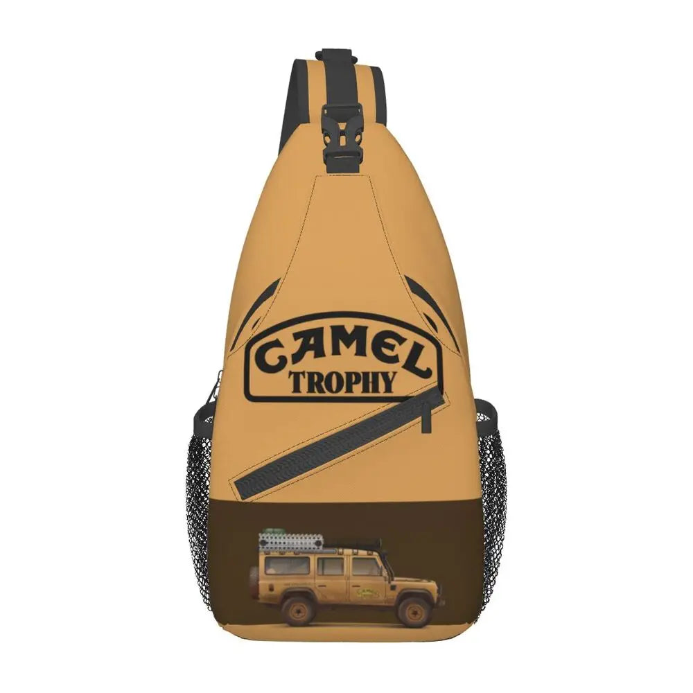 حقيبة ظهر مخصصة للرجال من Camel Trophy Defender 110 Sling Chest Bag Crossbody Shoulder Backpack للسفر اليومي