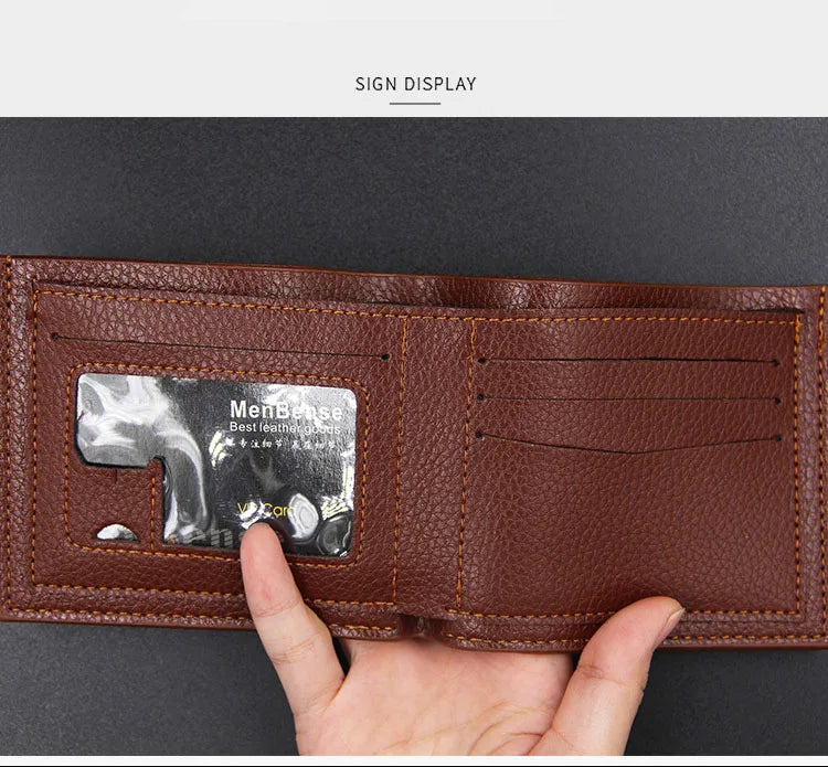 Wallets High Quality Slim Card Holder Coin Pocket  Customized Male Wallet Brand Photo Holder Purses