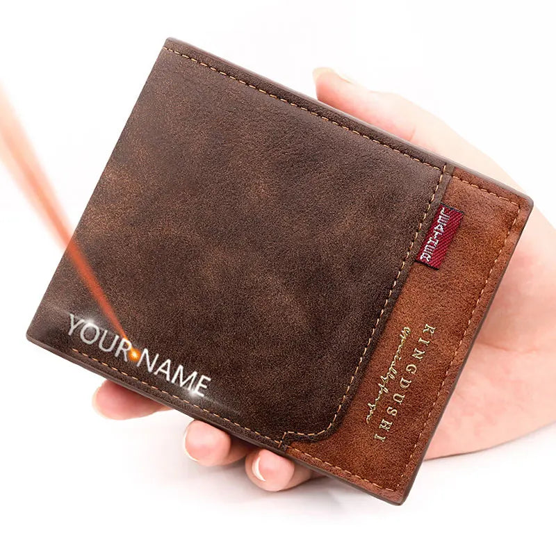 Short Wallets High Quality Classic Card Holder Simple Male Purse Zipper Coin Pocket Men Money Clips