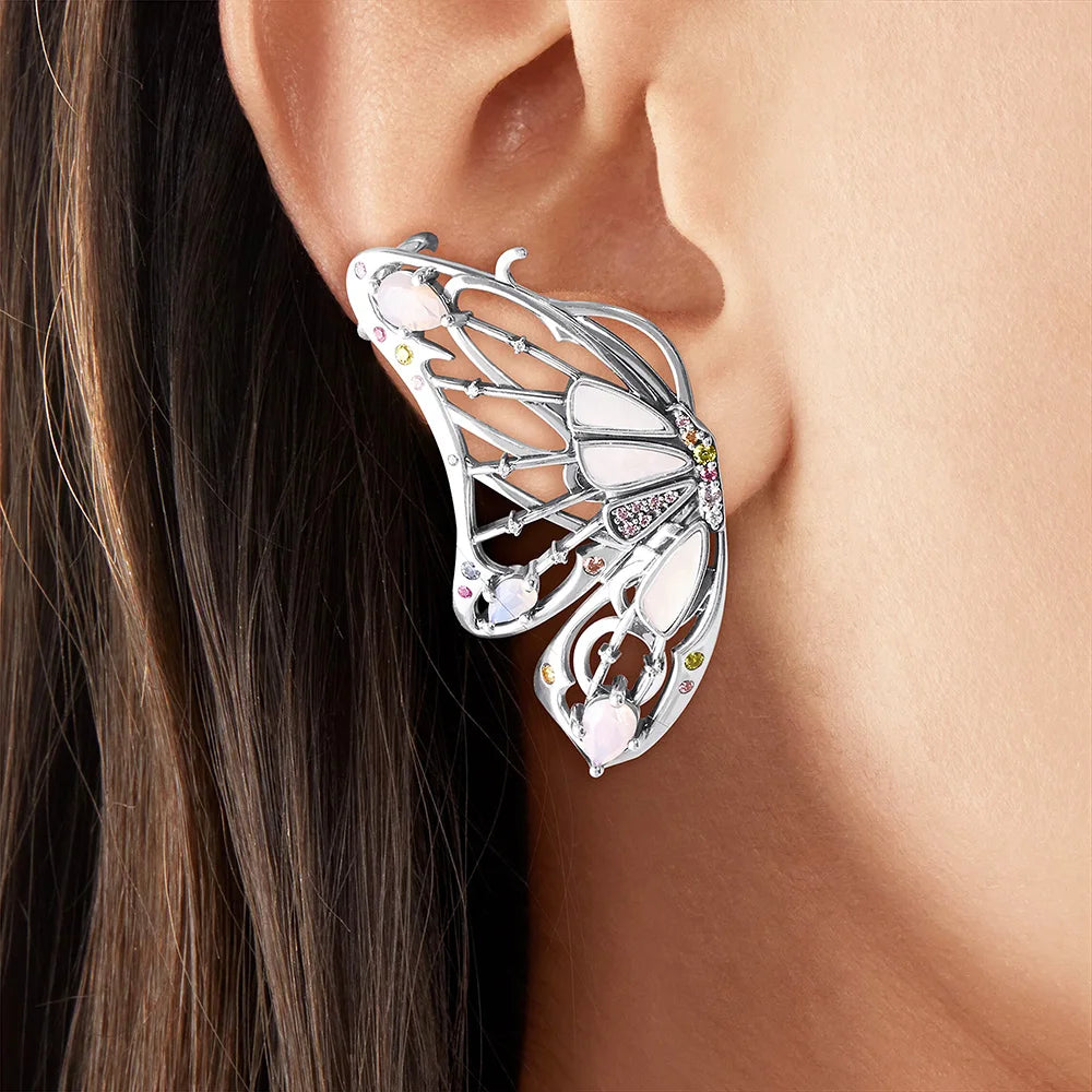 Earrings Butterfly New Bohemia 925 Sterling Silver Ear Cuff Gift For Women High Quality Fine Jewelry