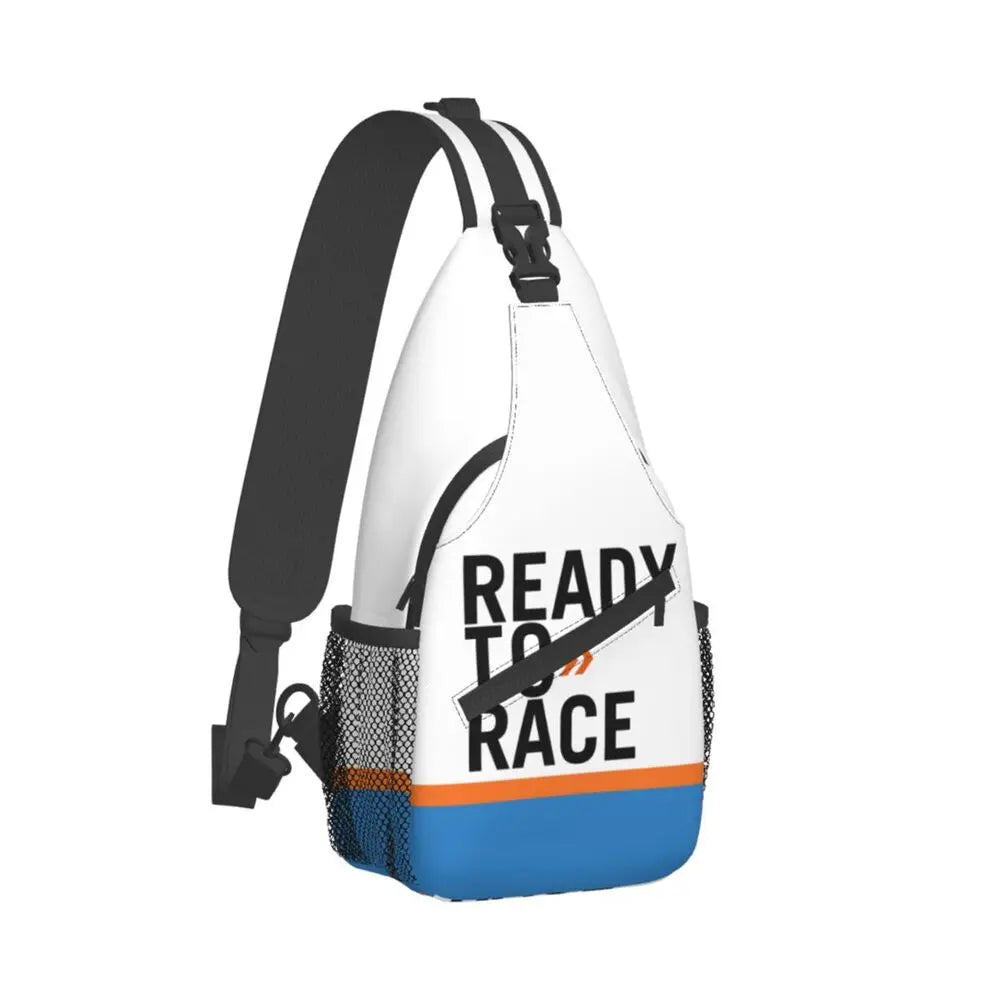 Racing Sport Motorcycle Rider Ready To Race Sling Crossbody Backpack Men Shoulder Chest Bags for Traveling