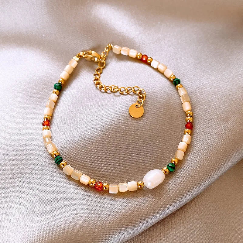 Dopamine Design Colorful Beaded Summer Bracelet For Women's and Girls Luxury and Exquisite Jewelry 2024 New Bracelet Accessories