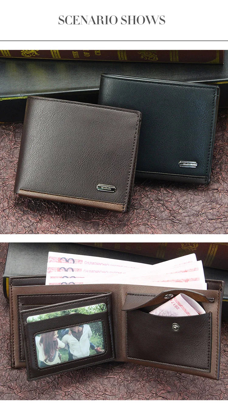 New Wallets Small Card Holder Photo Customized Male Purses Classic Coin Pocket Luxury Men's Wallet