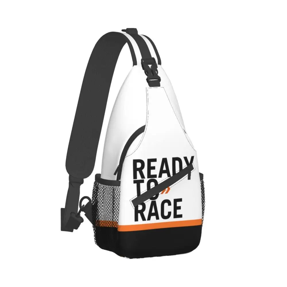 Racing Sport Motorcycle Rider Ready To Race Sling Crossbody Backpack Men Shoulder Chest Bags for Traveling