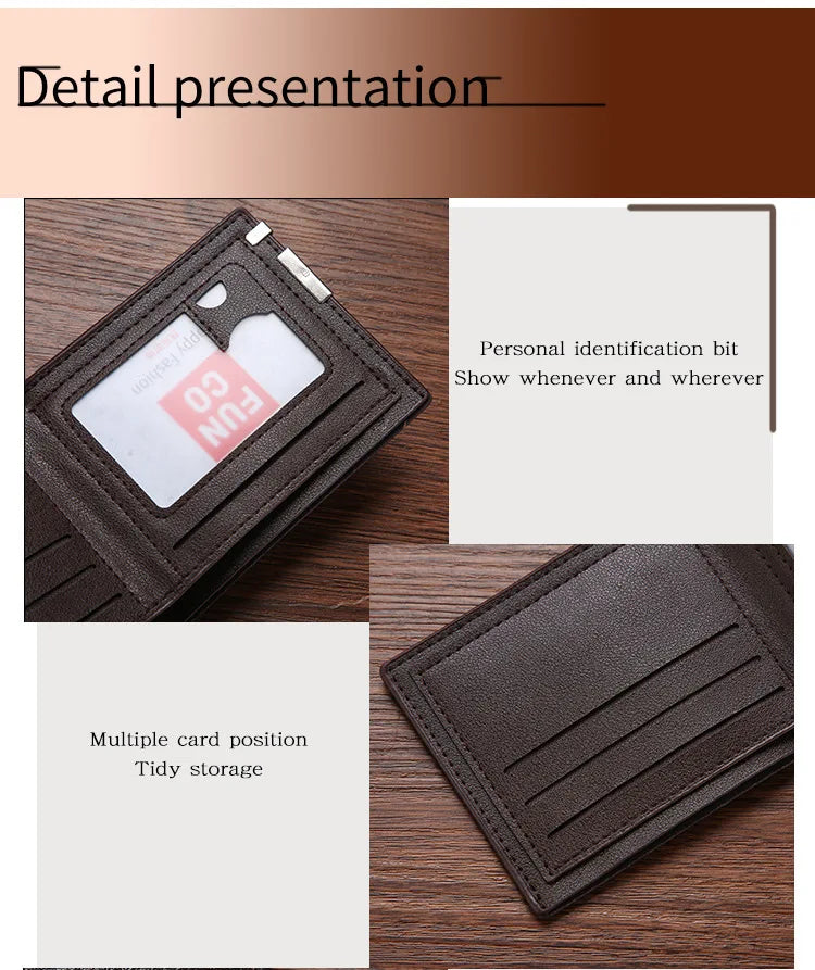 New Super Slim Wallet PU Leather Credit Card Wallet Purse Card Holders Men Wallet Thin Small Short Alligator Print Wallets