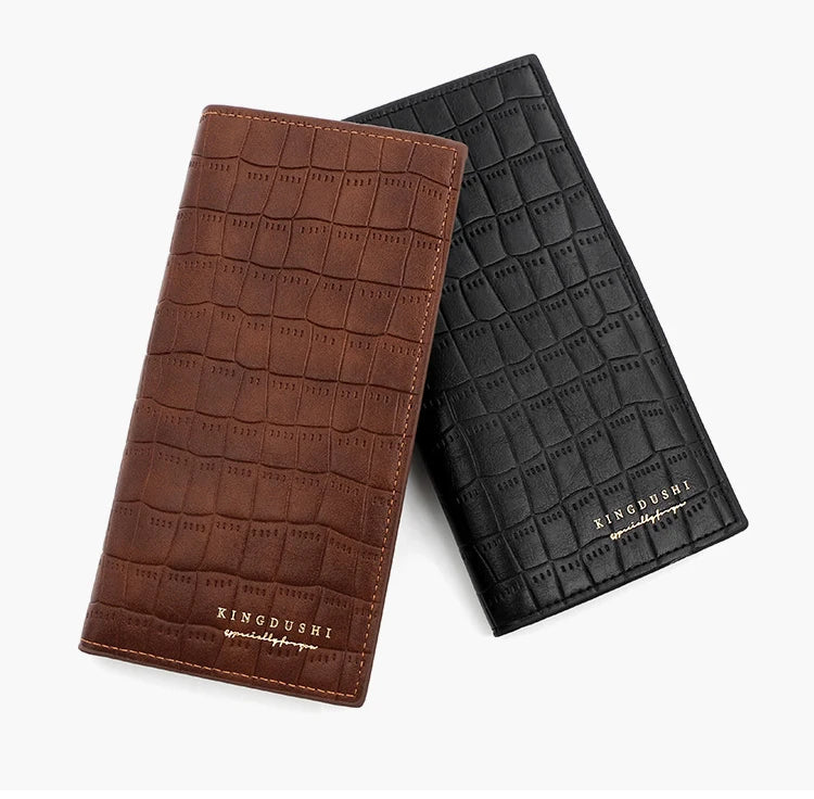 New Long Men Wallets Clutch Bags Crocodile Pattern Card Holder Retro Male Purses High Quality Large Capacity Simple Men's Wallet