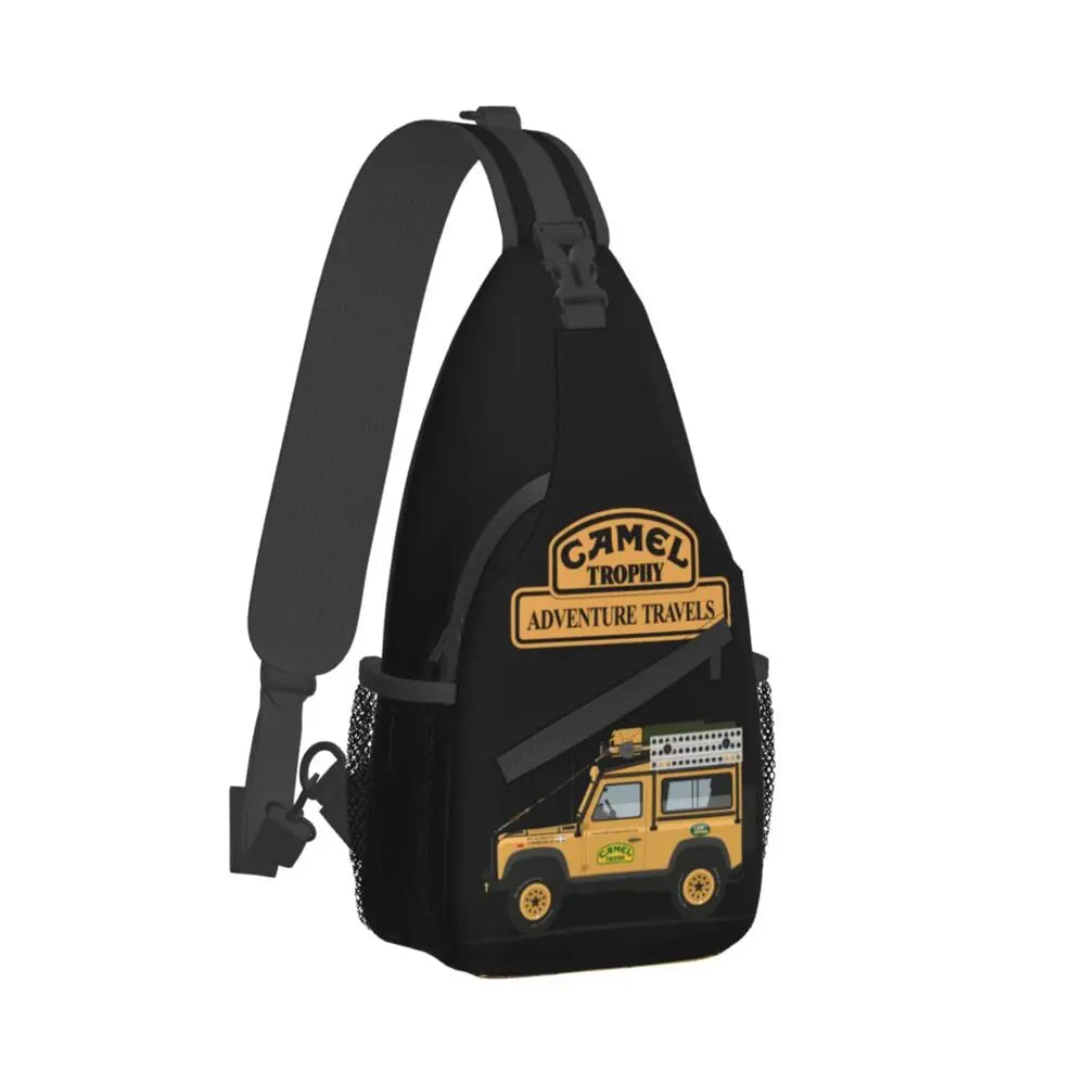 حقيبة ظهر مخصصة للرجال من Camel Trophy Defender 110 Sling Chest Bag Crossbody Shoulder Backpack للسفر اليومي