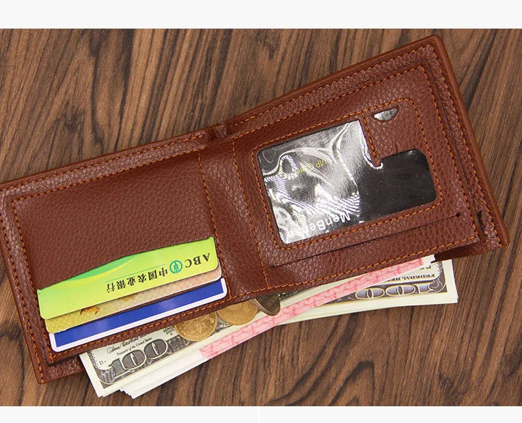 Wallets High Quality Slim Card Holder Coin Pocket  Customized Male Wallet Brand Photo Holder Purses