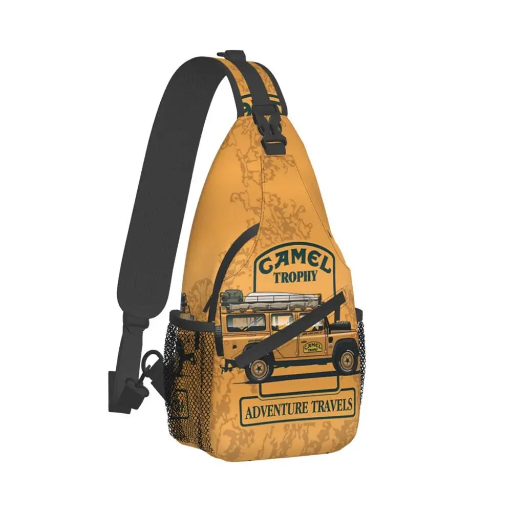 حقيبة ظهر مخصصة للرجال من Camel Trophy Defender 110 Sling Chest Bag Crossbody Shoulder Backpack للسفر اليومي