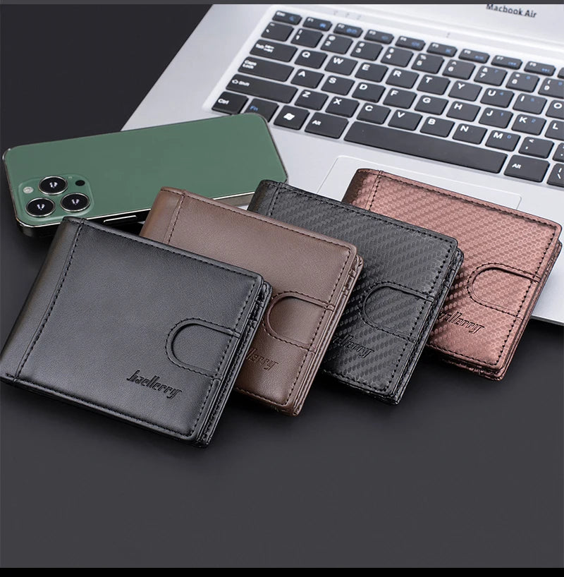 Engraving New Men Wallets RFID Card Holder Simple Slim Male Wallet Small Credit Card Cover Man Purses