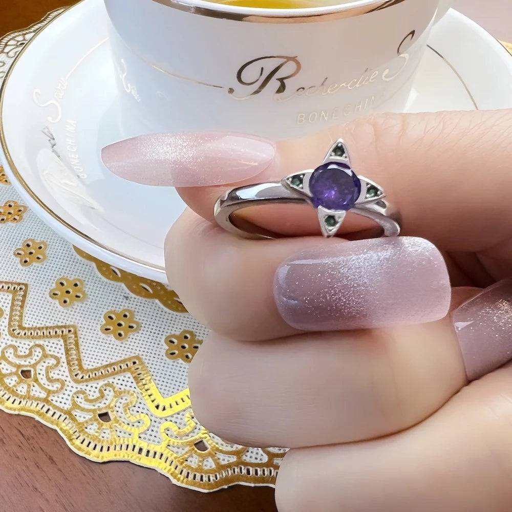 Paradisiacal Ring Colourful Stones,Europe Style Fine Jewerly For Women Summer Brand New Flower Gift In 925 Sterling Silver