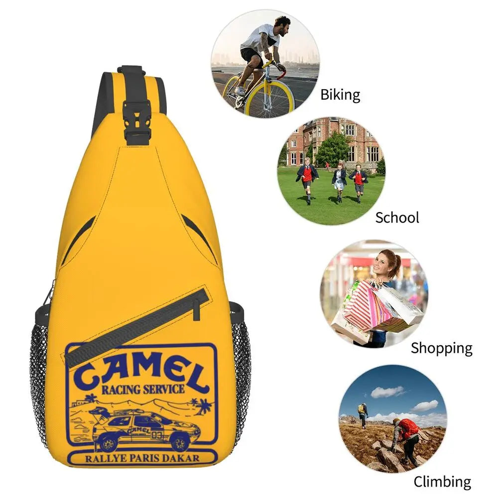 حقيبة ظهر مخصصة للرجال من Camel Trophy Defender 110 Sling Chest Bag Crossbody Shoulder Backpack للسفر اليومي