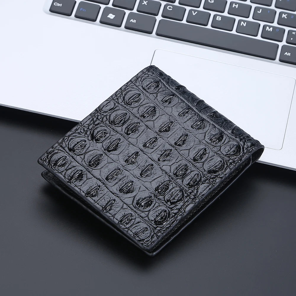 New Wallets Crocodile Pattern Brand Card Holder Men's Wallet Small Coin Pocket Photo Holder Male Purse