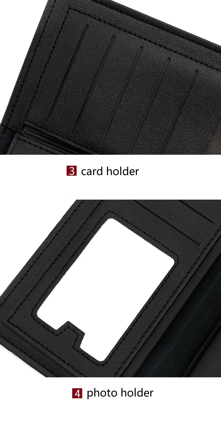 New Long Men Wallets Clutch Bags Crocodile Pattern Card Holder Retro Male Purses High Quality Large Capacity Simple Men's Wallet