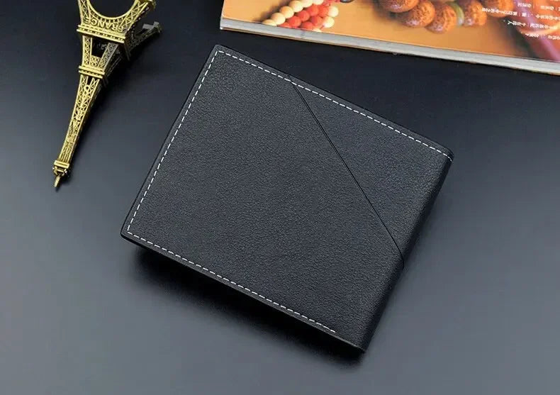 Wallet With Multiple Card Slots Short Wallet Thin Style Soft Slim Card Holder Zipper Coin Pocket Mens Wallet Holder Purses