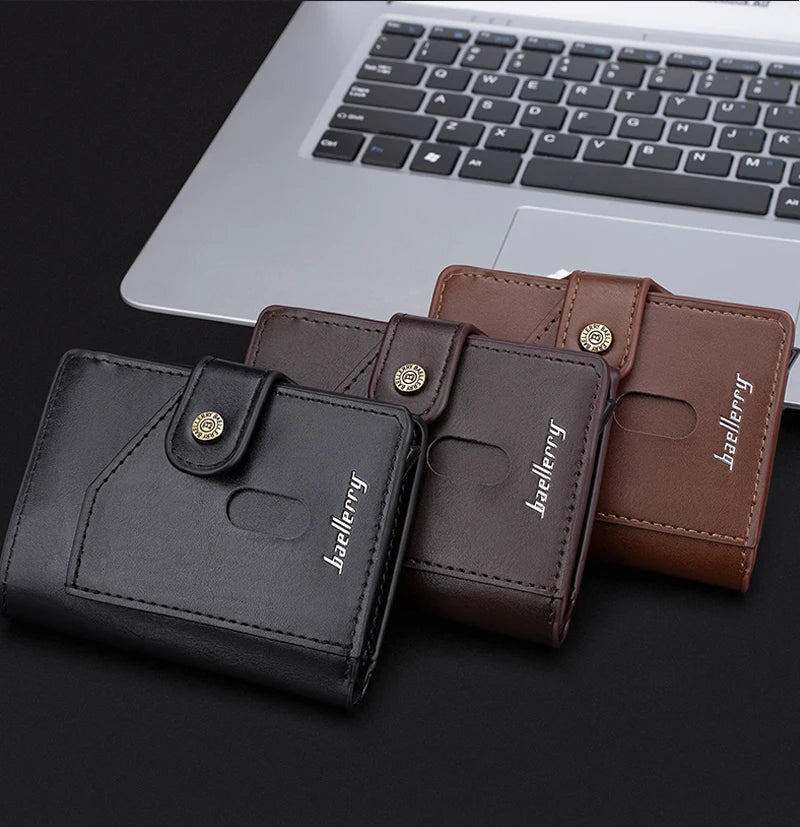 New RFID Mini Slim Men Card Wallets Engraving Popup Card Holder Short Male Purses High Quality Simple Men's Card Cover