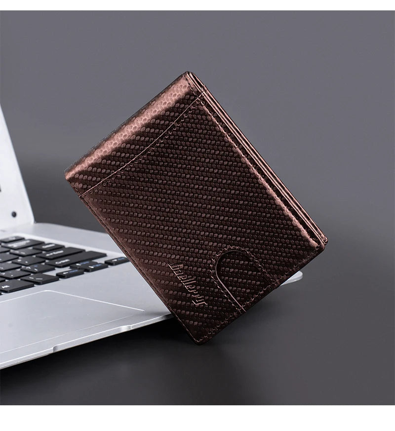 Engraving New Men Wallets RFID Card Holder Simple Slim Male Wallet Small Credit Card Cover Man Purses