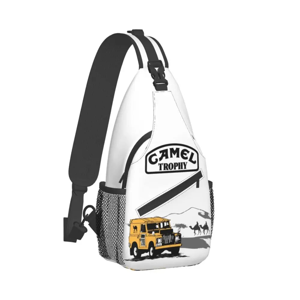 حقيبة ظهر مخصصة للرجال من Camel Trophy Defender 110 Sling Chest Bag Crossbody Shoulder Backpack للسفر اليومي