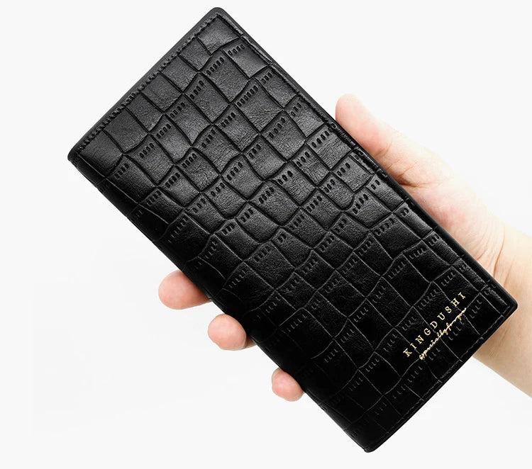 New Long Men Wallets Clutch Bags Crocodile Pattern Card Holder Retro Male Purses High Quality Large Capacity Simple Men's Wallet