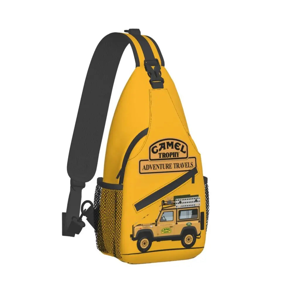 حقيبة ظهر مخصصة للرجال من Camel Trophy Defender 110 Sling Chest Bag Crossbody Shoulder Backpack للسفر اليومي