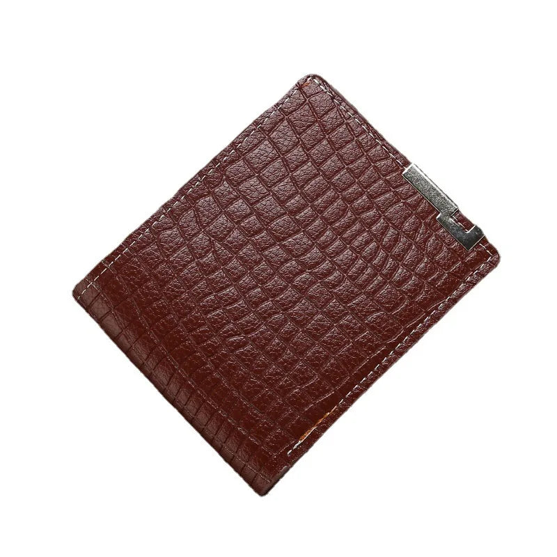 New Super Slim Wallet PU Leather Credit Card Wallet Purse Card Holders Men Wallet Thin Small Short Alligator Print Wallets