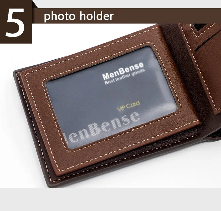 New Wallets Engraved Holder Classic Male Wallet With Coin Pocket Zipper Fashion Frosted Purses