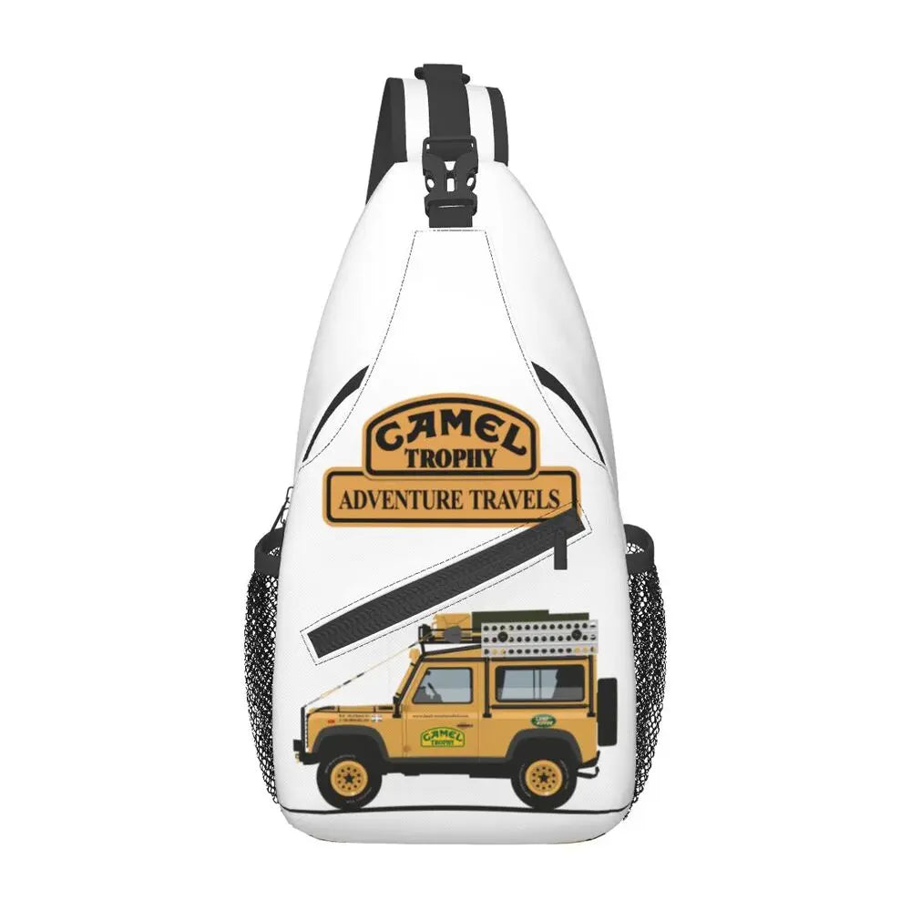 حقيبة ظهر مخصصة للرجال من Camel Trophy Defender 110 Sling Chest Bag Crossbody Shoulder Backpack للسفر اليومي