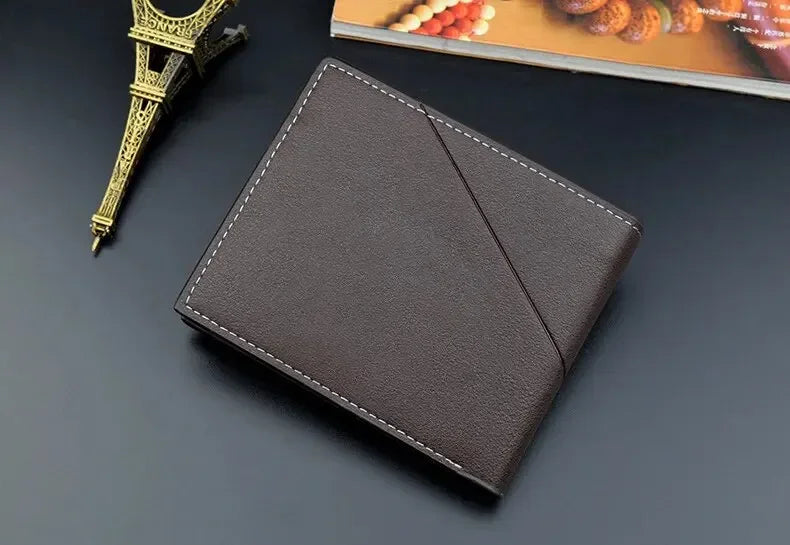 Wallet With Multiple Card Slots Short Wallet Thin Style Soft Slim Card Holder Zipper Coin Pocket Mens Wallet Holder Purses