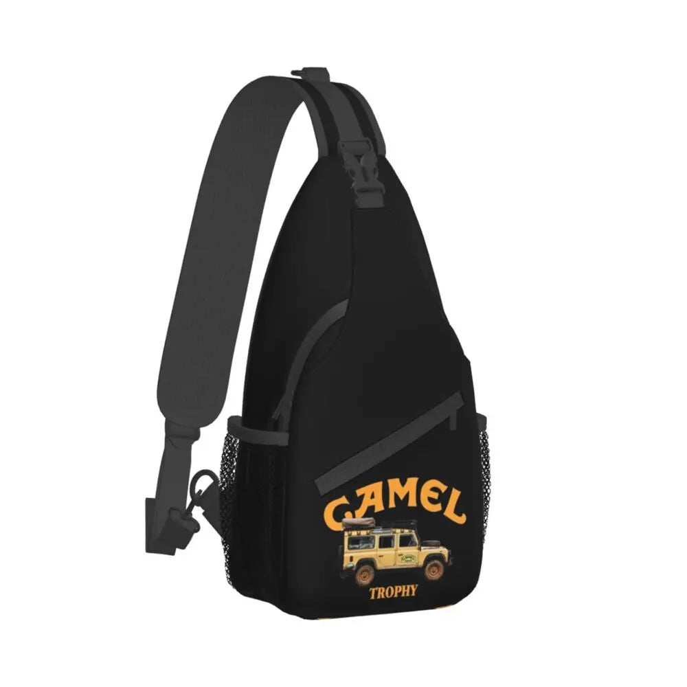 حقيبة ظهر مخصصة للرجال من Camel Trophy Defender 110 Sling Chest Bag Crossbody Shoulder Backpack للسفر اليومي