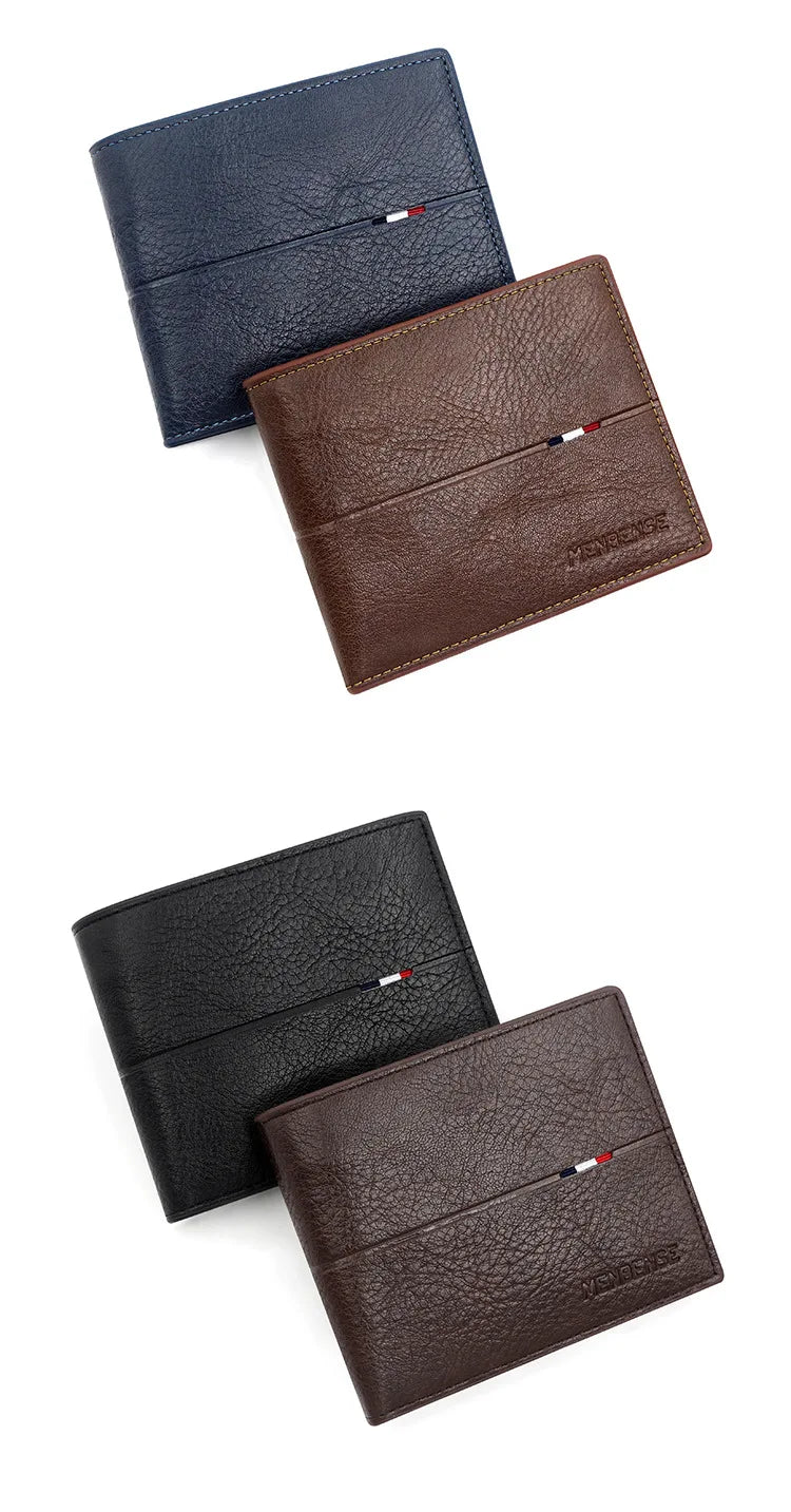 Engraving Men Wallets New Short Zipper Card Holder Quality Male Purse Simple Slim Coin Pocket PU Leather Men's Wallet