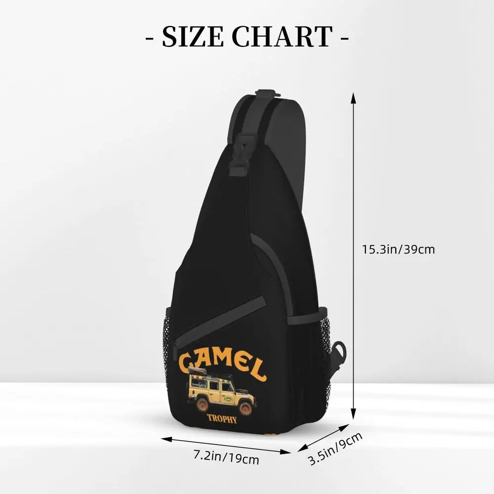 حقيبة ظهر مخصصة للرجال من Camel Trophy Defender 110 Sling Chest Bag Crossbody Shoulder Backpack للسفر اليومي