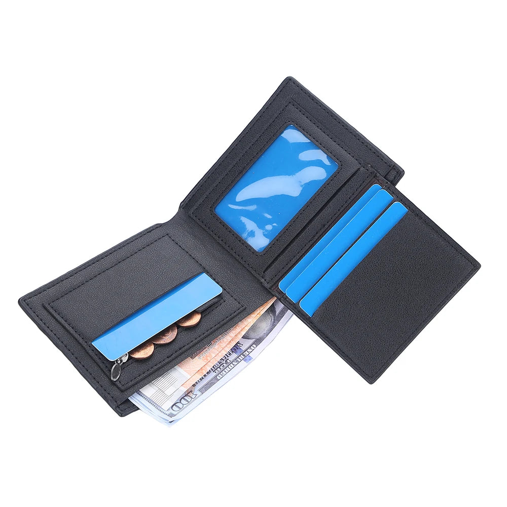 New Wallets Crocodile Pattern Brand Card Holder Men's Wallet Small Coin Pocket Photo Holder Male Purse