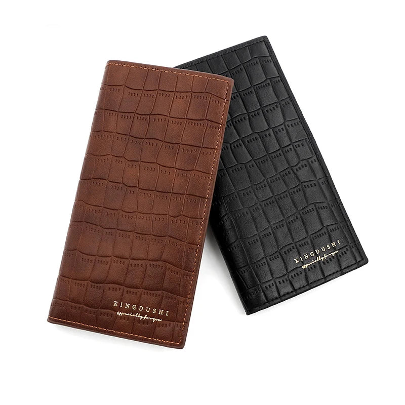 New Long Men Wallets Clutch Bags Crocodile Pattern Card Holder Retro Male Purses High Quality Large Capacity Simple Men's Wallet