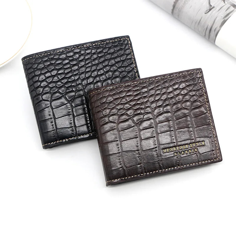 New Men Wallets Short High Quality Card Holder Photo Holder Male Purses With Zipper Coin Pocket PU Leather Brand Men's Wallet