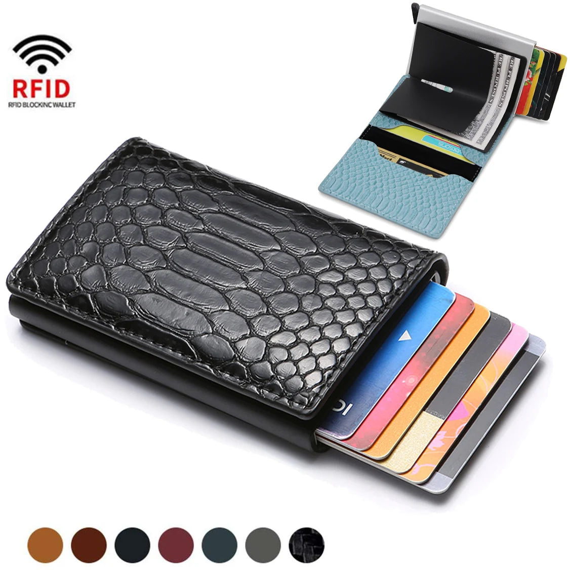 Rfid Credit Card Holder Men Wallets Money Bag Mini Magic Male Thin Slim Smart Minimalist Wallet Cardholder Case Wallets for Men