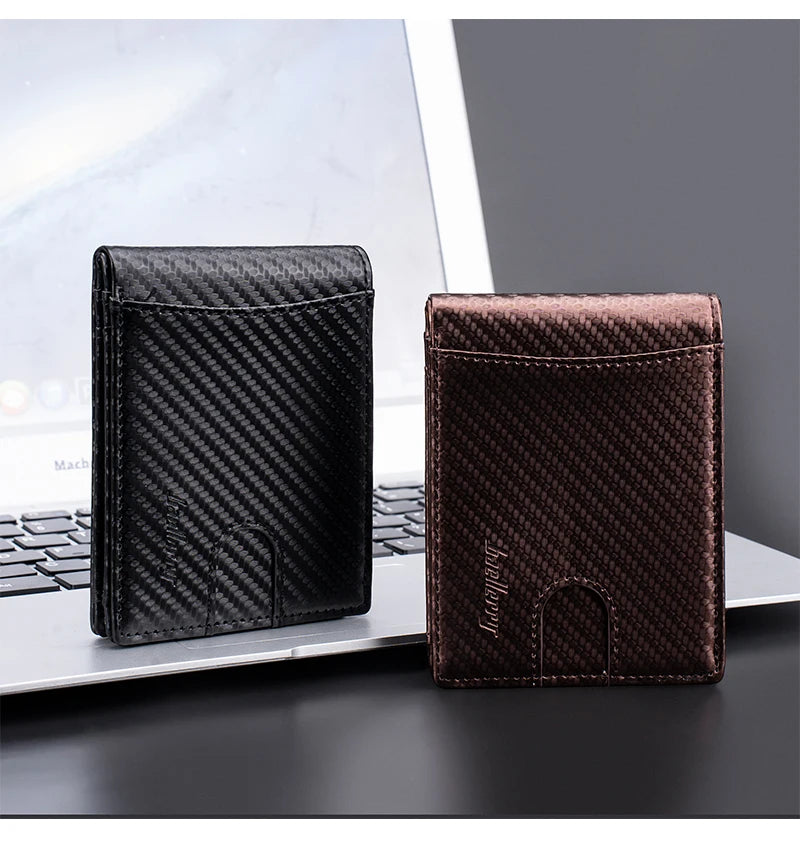 Engraving New Men Wallets RFID Card Holder Simple Slim Male Wallet Small Credit Card Cover Man Purses