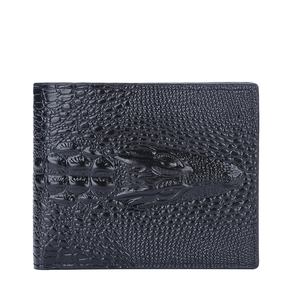 New Wallets Crocodile Pattern Brand Card Holder Men's Wallet Small Coin Pocket Photo Holder Male Purse