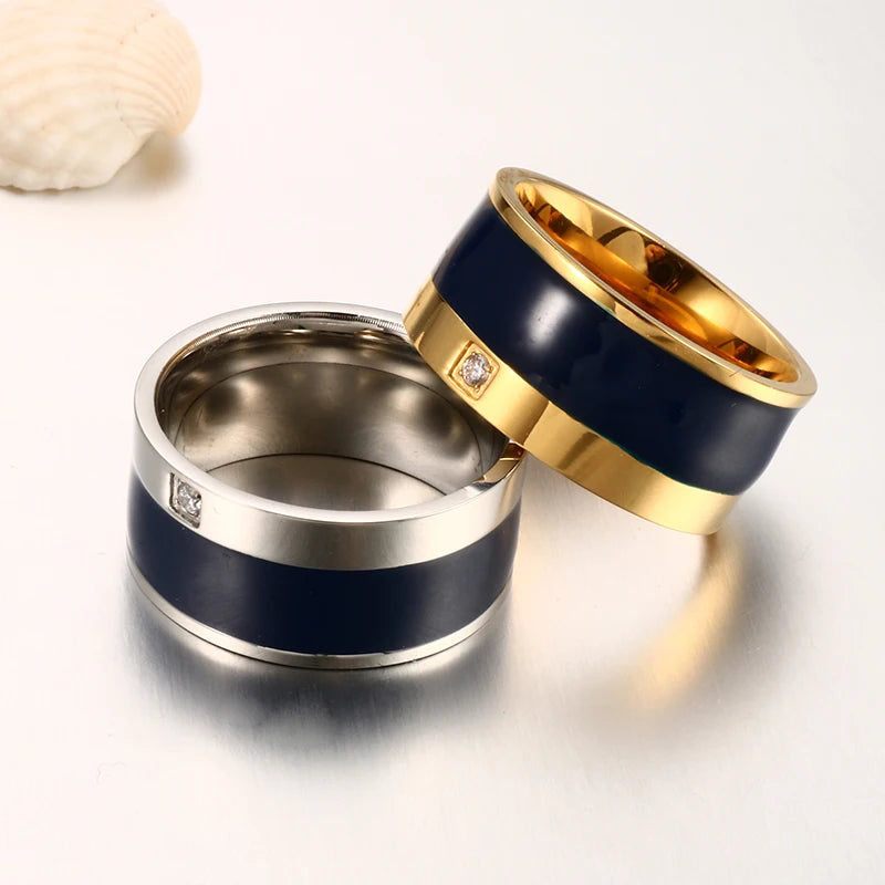 Enamel Round Roman Numeral Ring For Women Girl Couple Stainless Steel 8mm Shells Finger Rings Popularity Gold Color Jewelry New