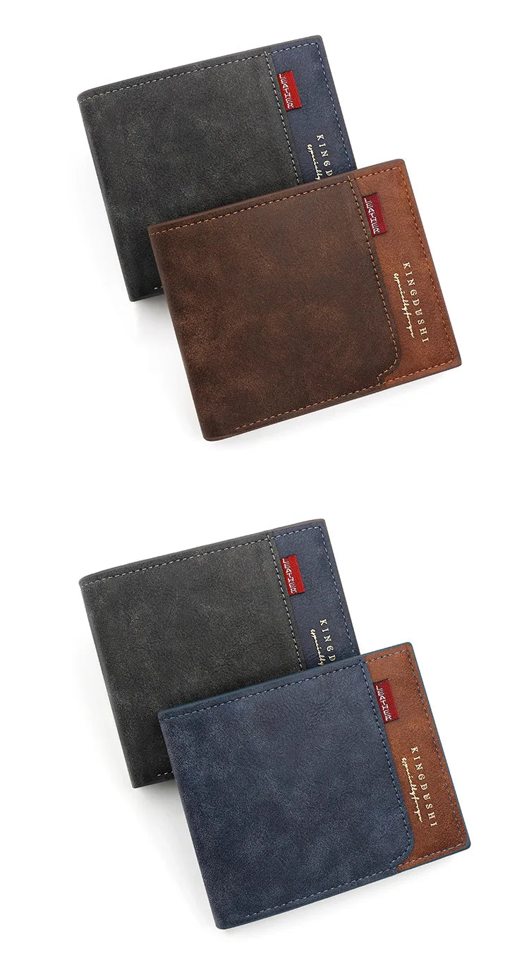 Short Wallets High Quality Classic Card Holder Simple Male Purse Zipper Coin Pocket Men Money Clips